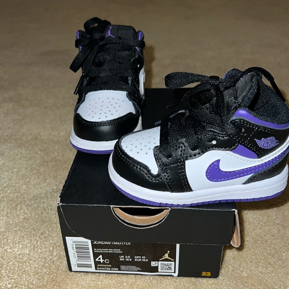 Purple and black Jordan 1 Mid
